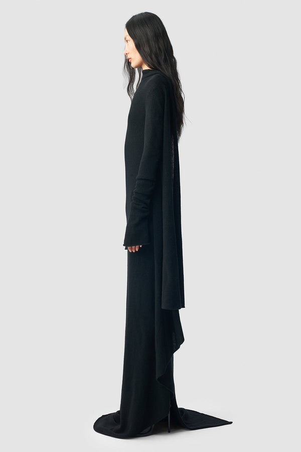 Zorka Long Asymmetric Draped Dress