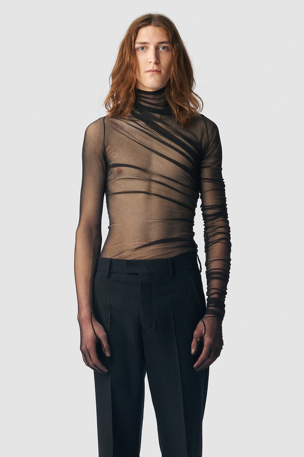 Nicolas Draped T-Shirt With Gloved Sleeves